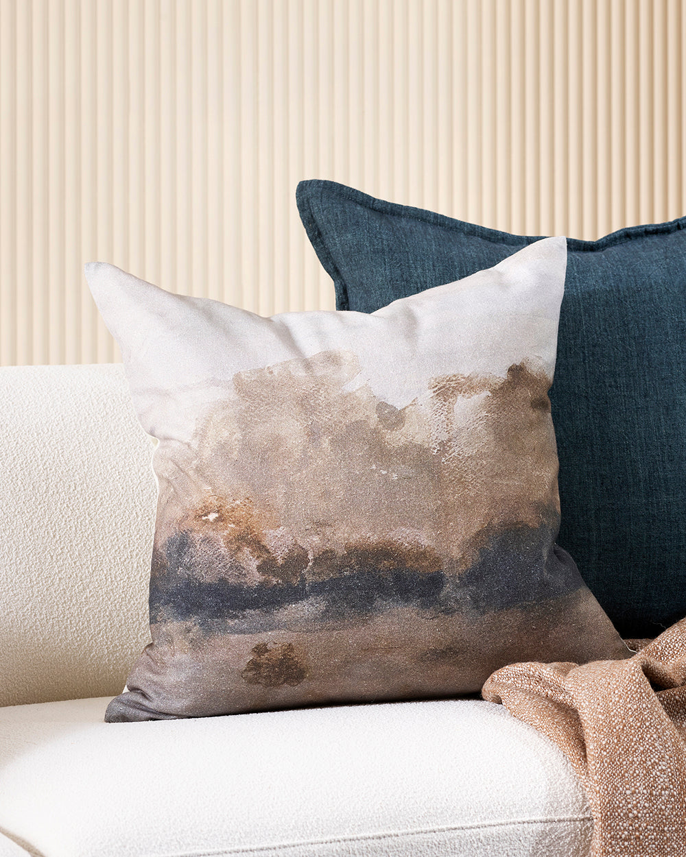 Seraphine linen cotton blend cushion cover 50cm