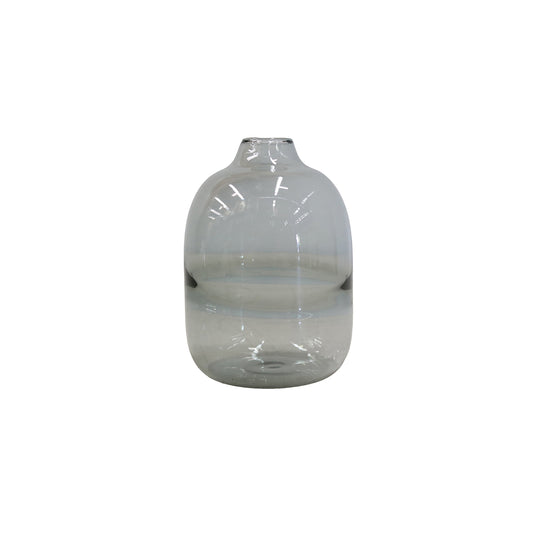 Mini glass vase smokey grey 13cm