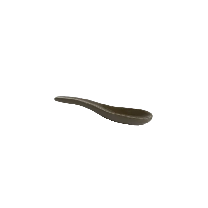 Ceramic spoon 10cm olive green