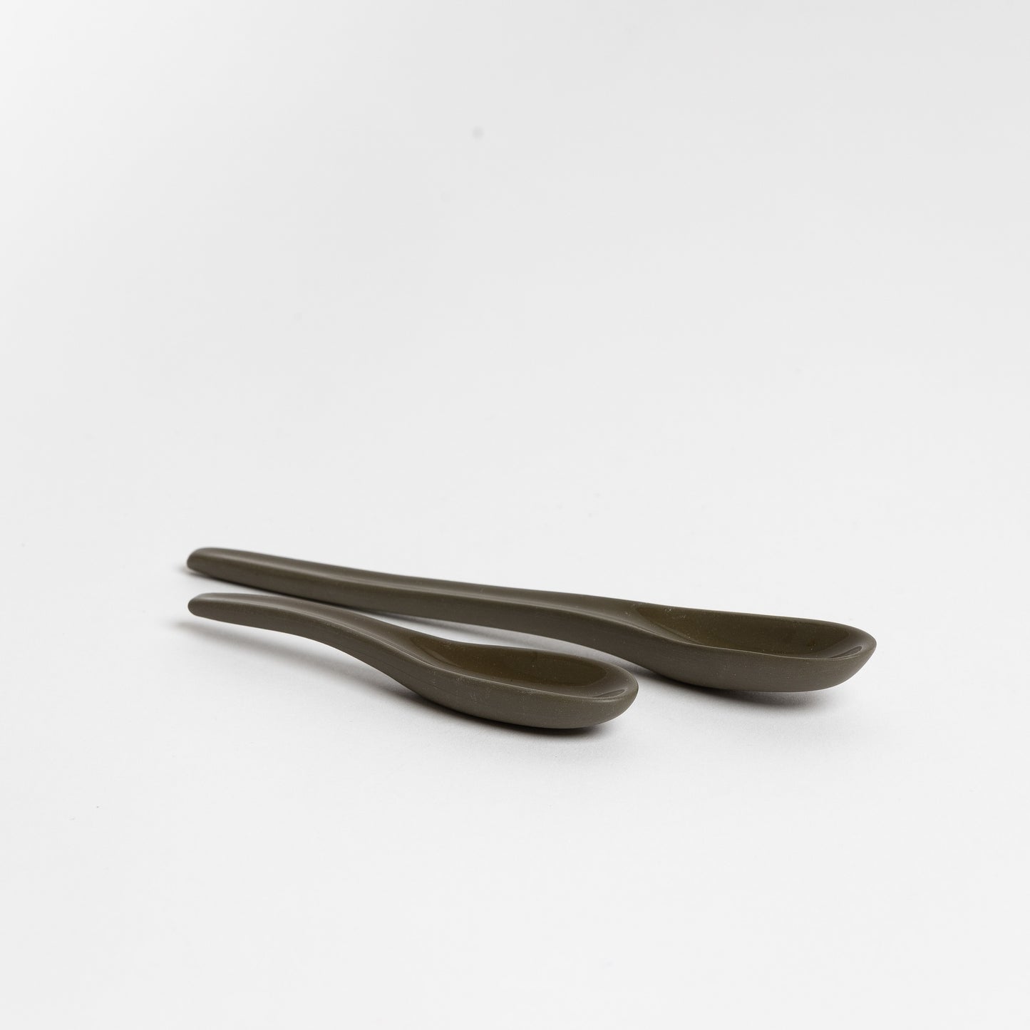 Ceramic spoon 10cm olive green