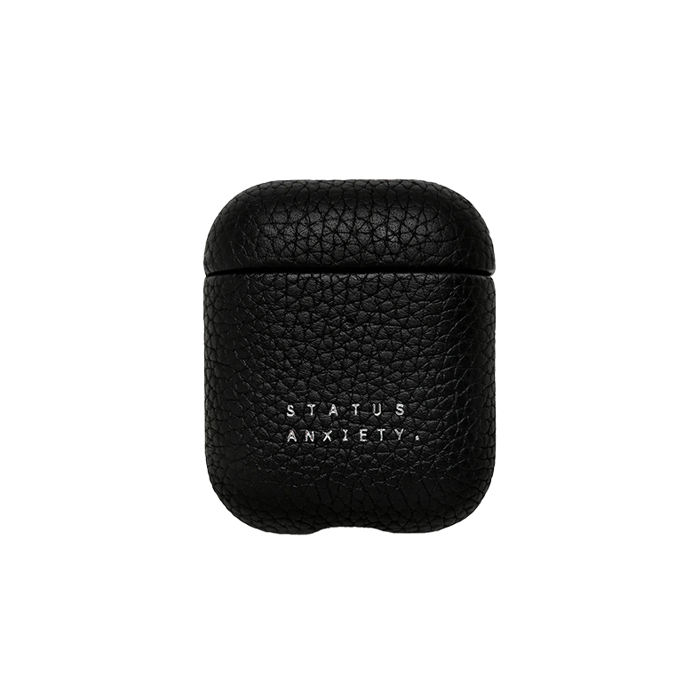 Status Anxiety leather earpod case black