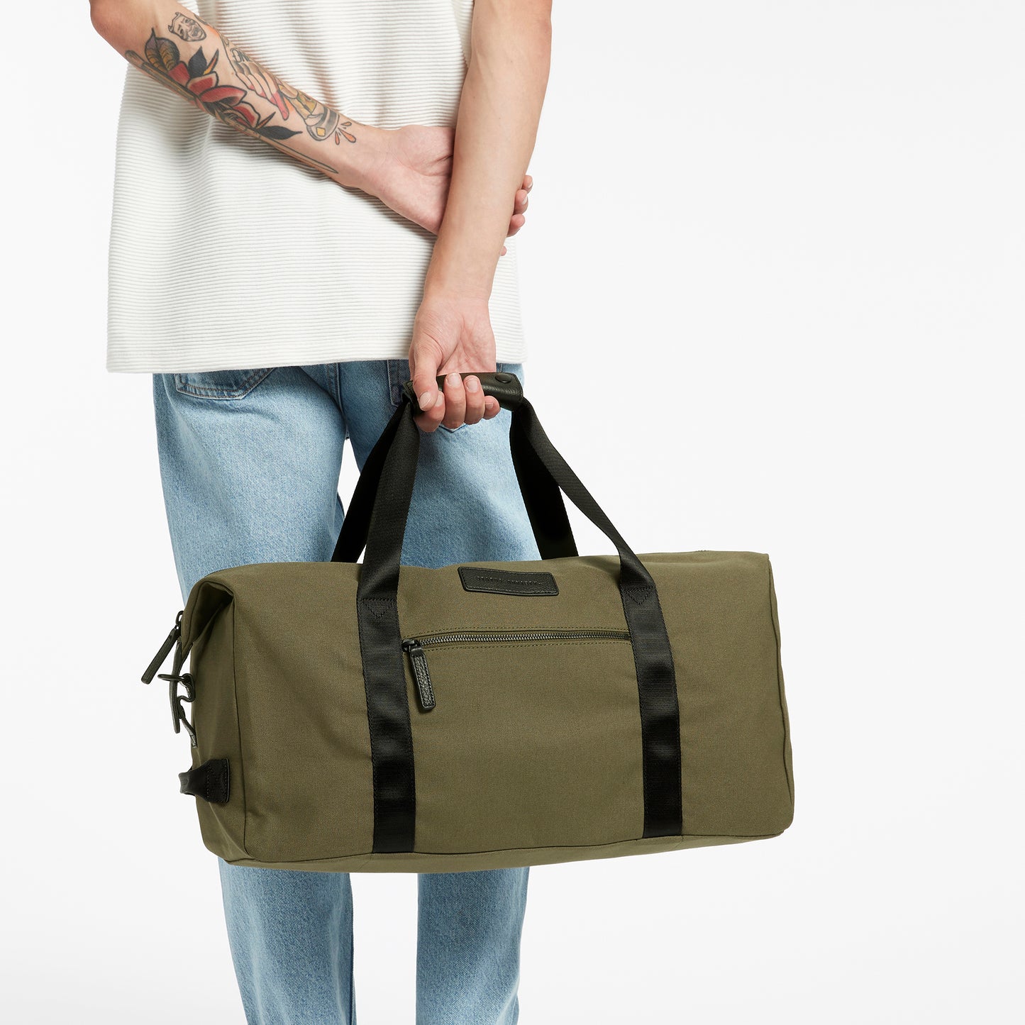 Status Anxiety everything I wanted duffle bag canvas khaki