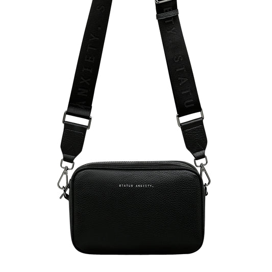 Plunder shoulder bag wide strap black