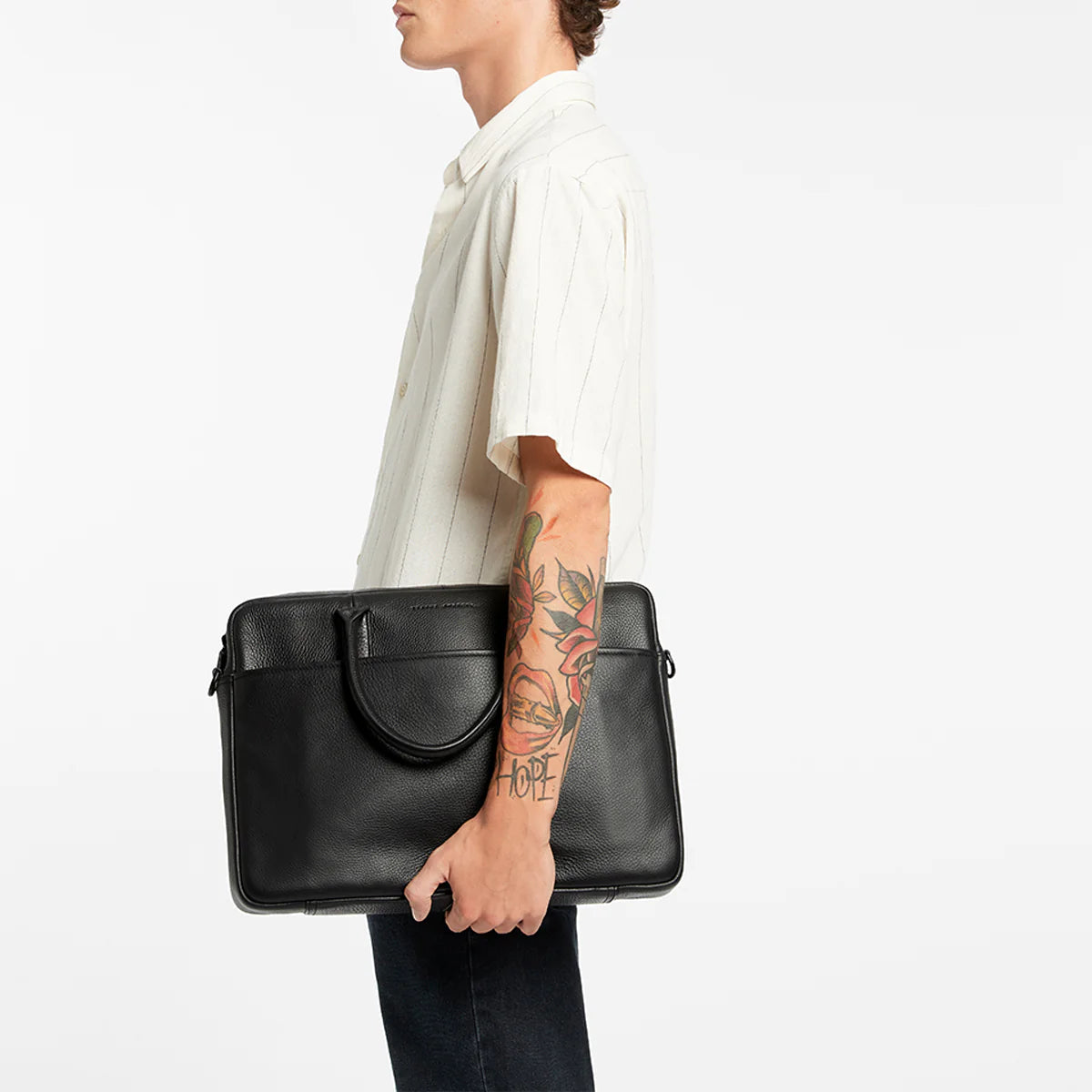Risking all laptop satchel black
