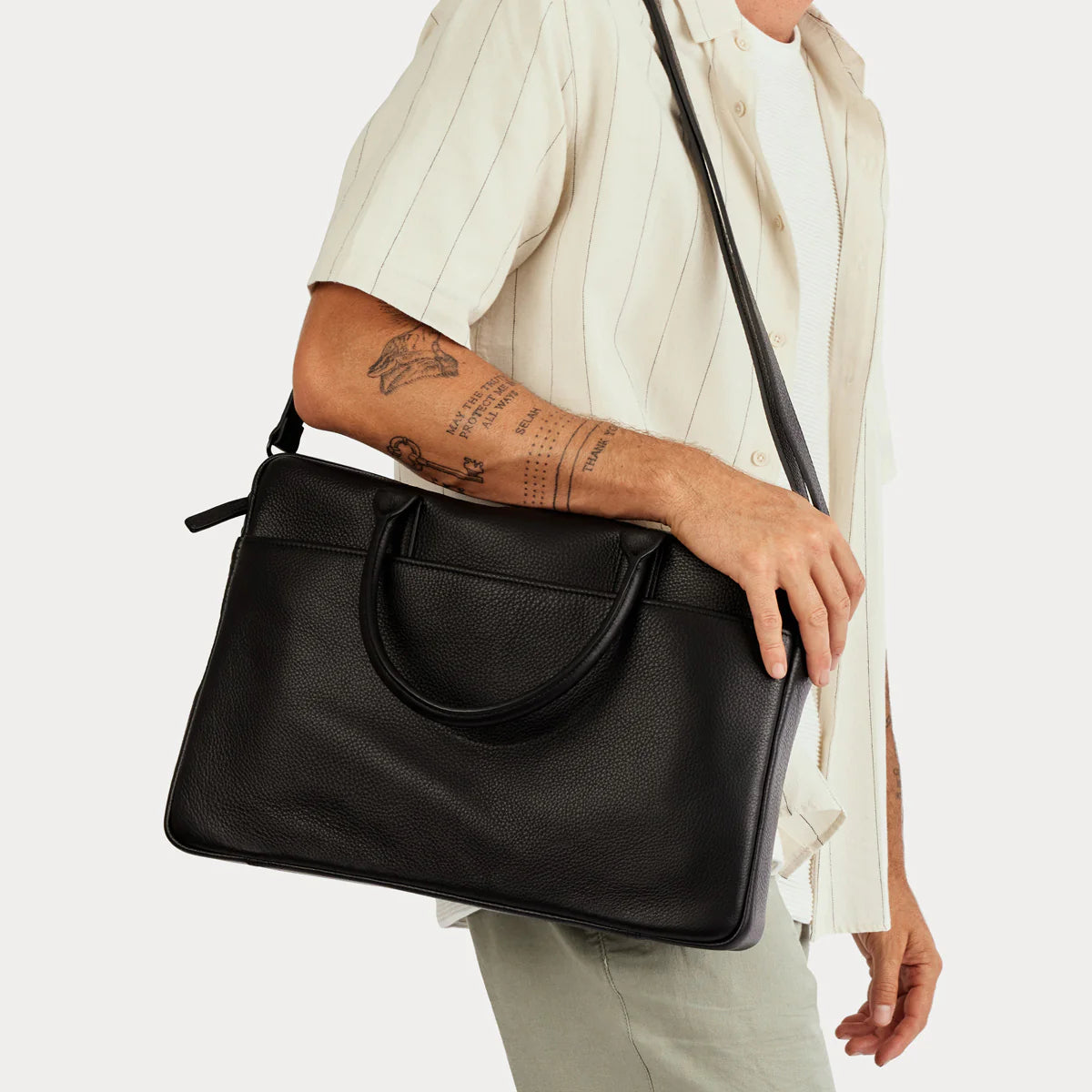 Risking all laptop satchel black