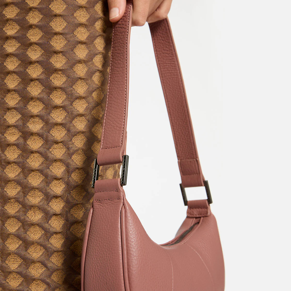 Status Anxiety solus leather bag dusty rose