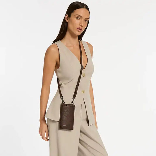 Voyager phone holder bag cocoa