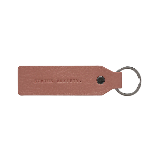 Make your move leather keyring dusty rose