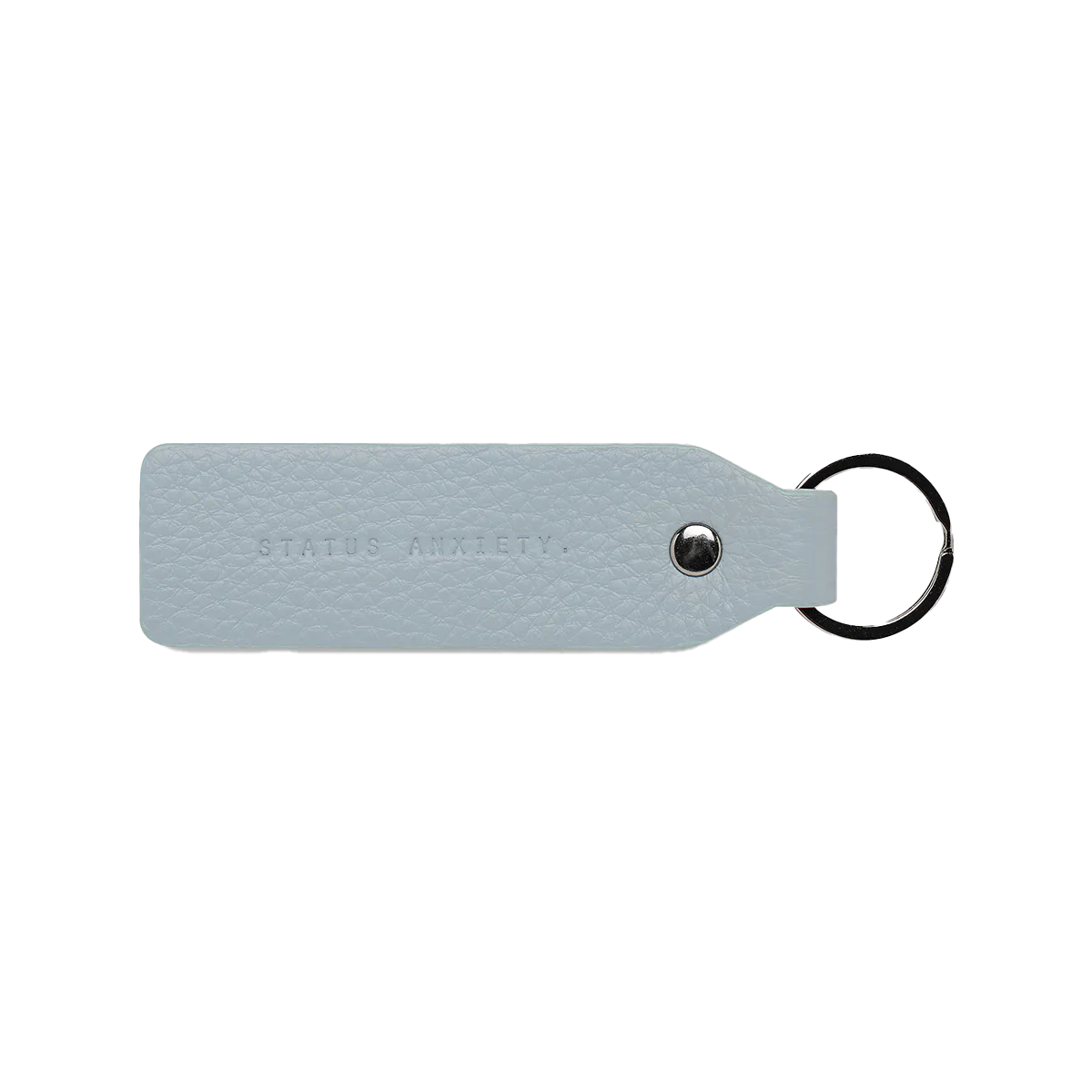 Make your move leather keyring powder blue