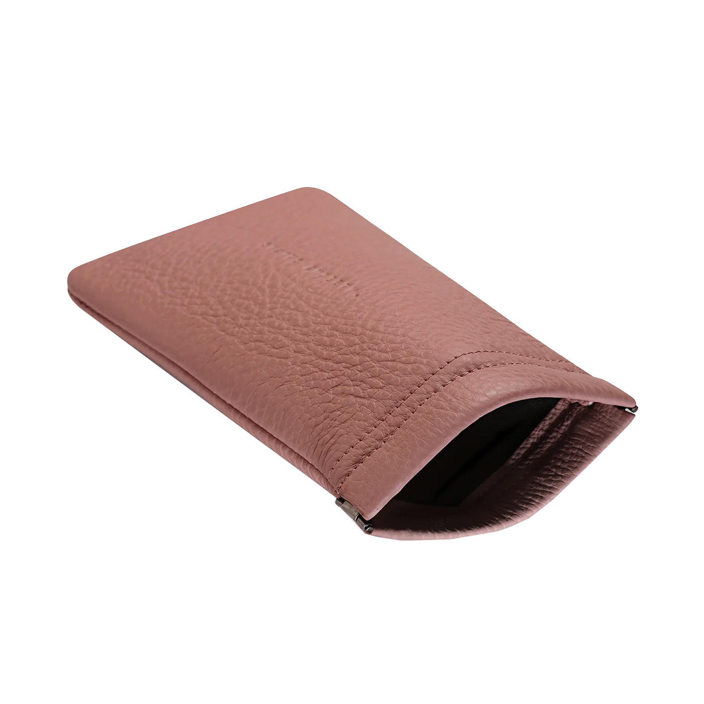 Leather sunglasses pouch dusty rose