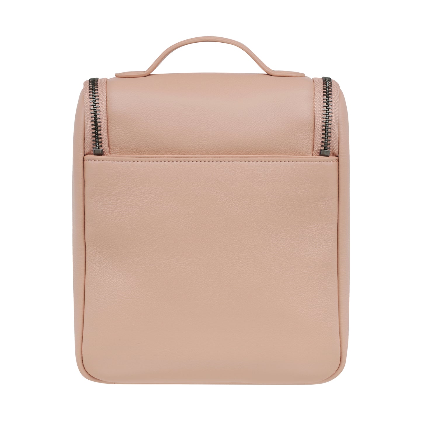 Leather hanging toiletry organiser pink