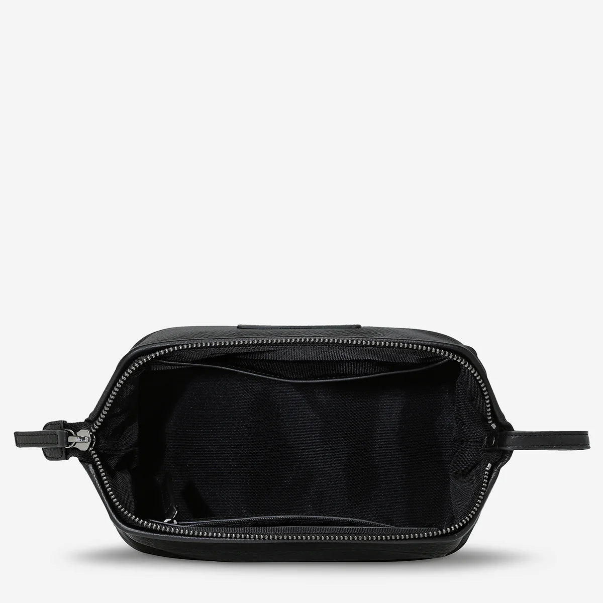 Status Anxiety leather toiletry bag