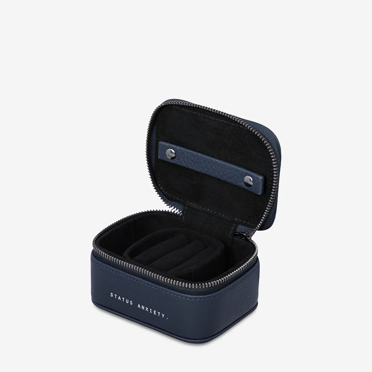 Heartbreaker leather jewellery box 10cm midnight blue