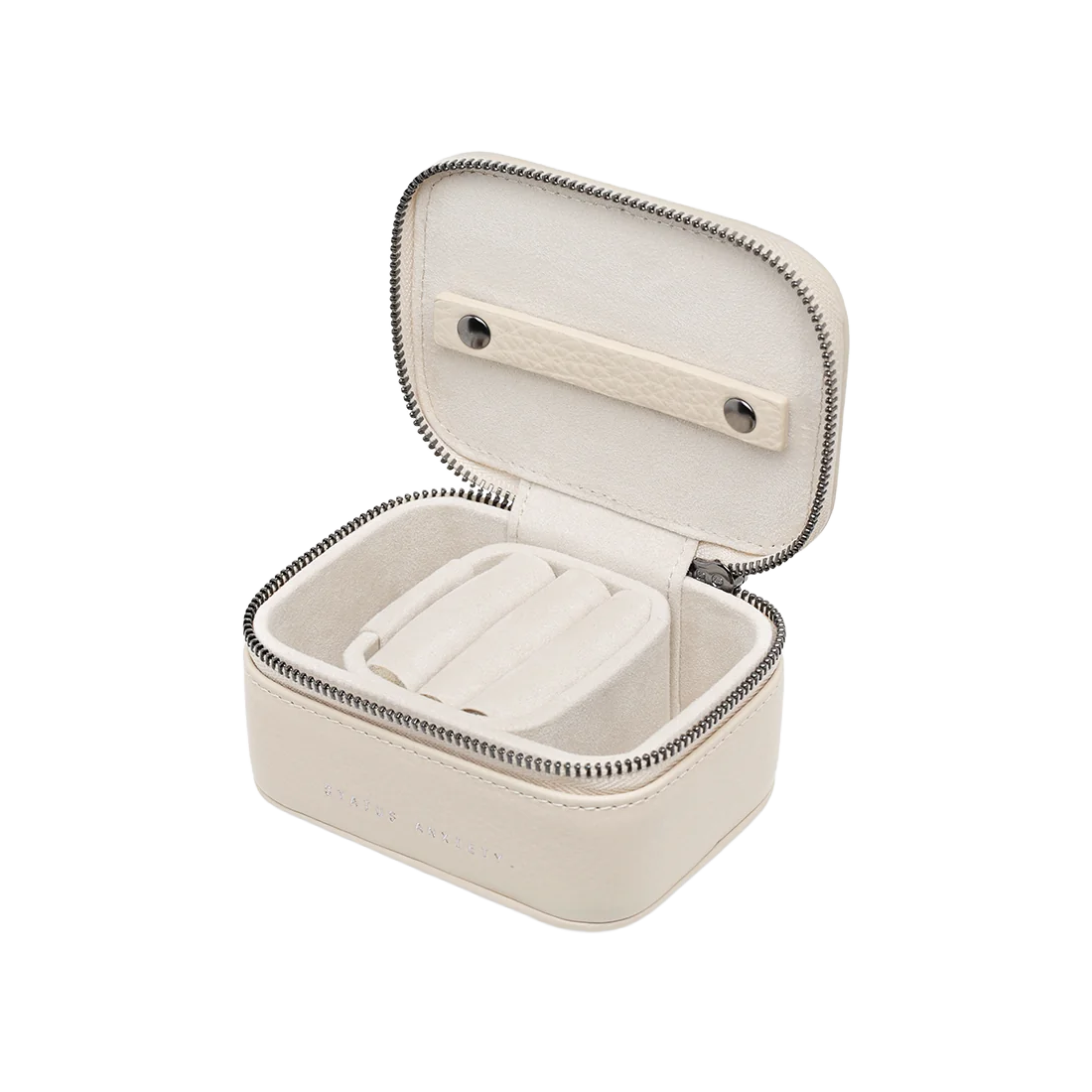 Heartbreaker leather jewellery box 10cm oat