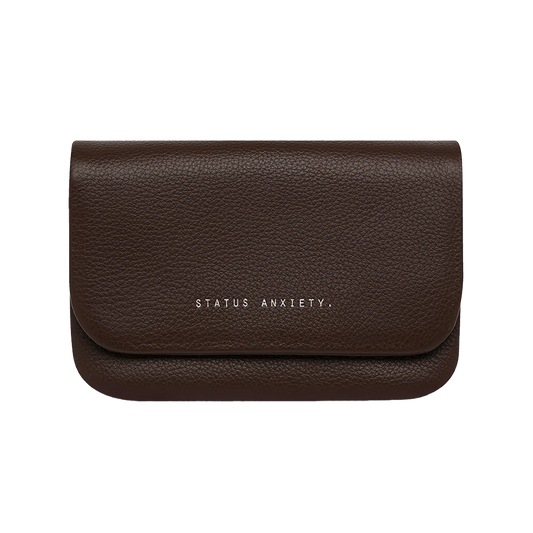 Impermanent leather wallet cocoa