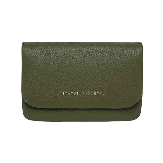 Impermanent leather wallet khaki