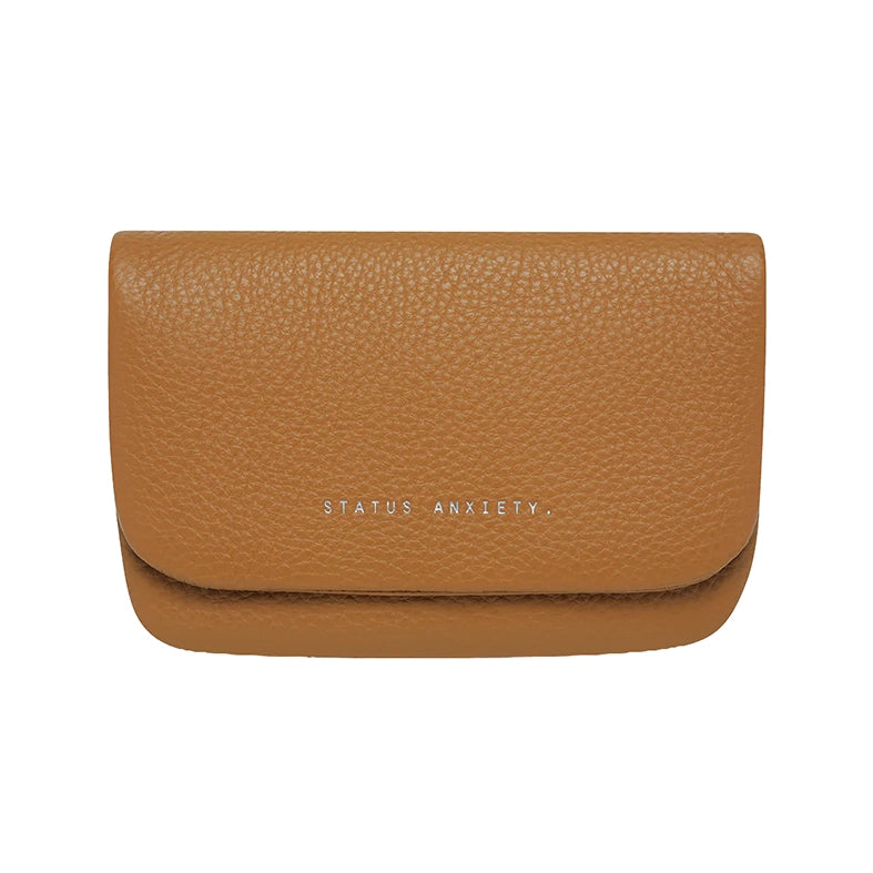 Impermanent leather wallet tan