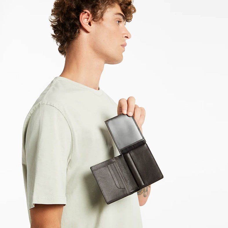 Nathaniel leather wallet chocolate