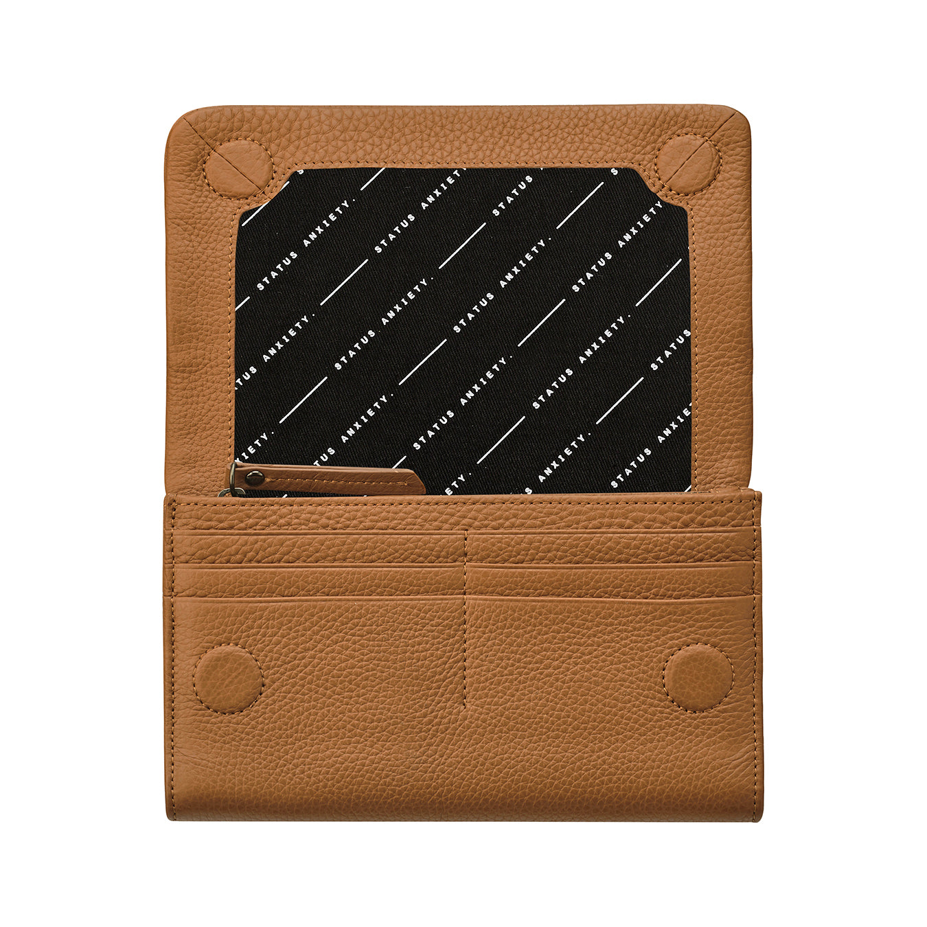 Remnant leather wallet tan