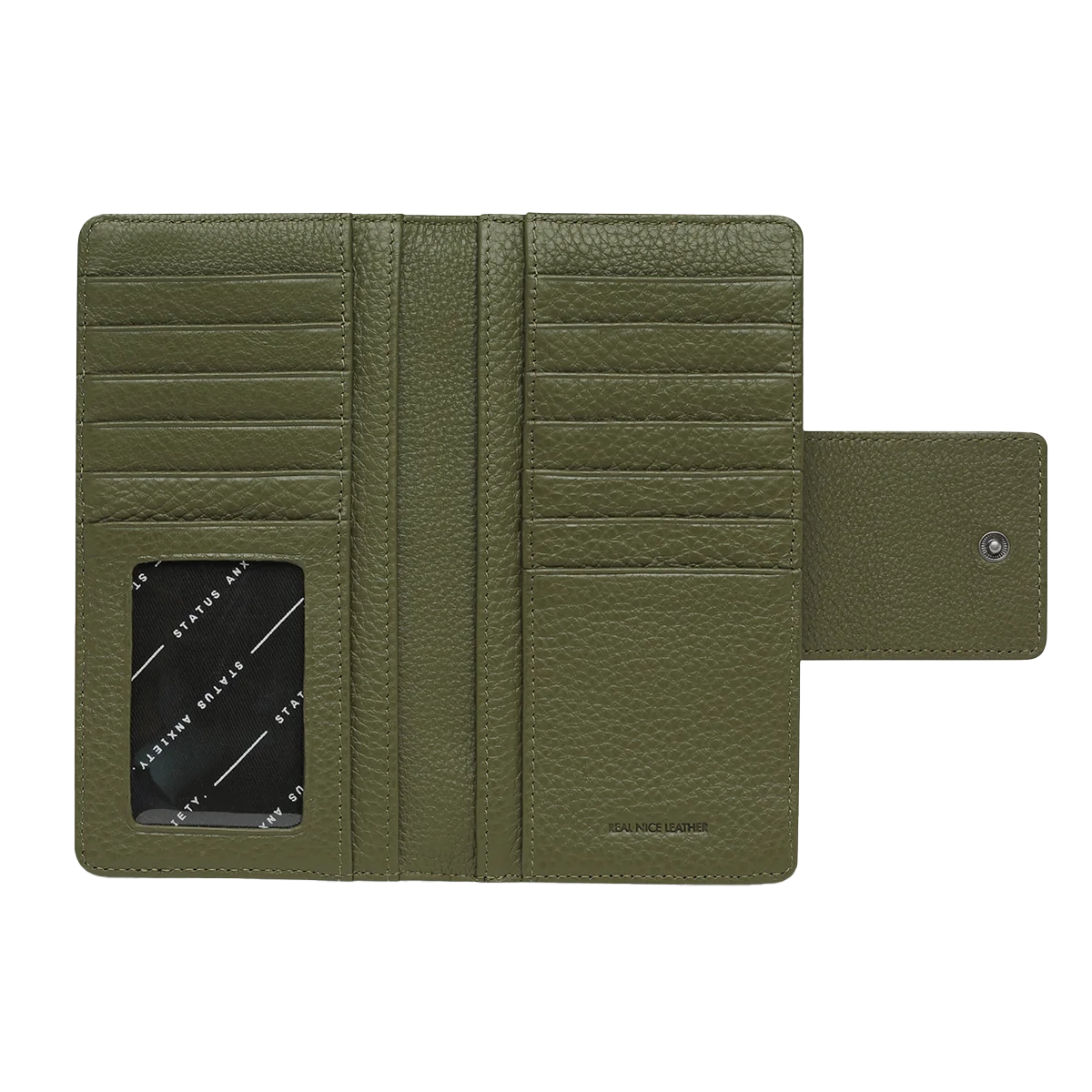 Ruins leather wallet khaki