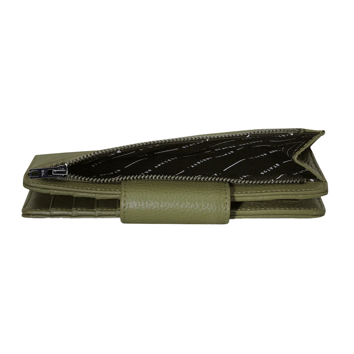 Ruins leather wallet khaki