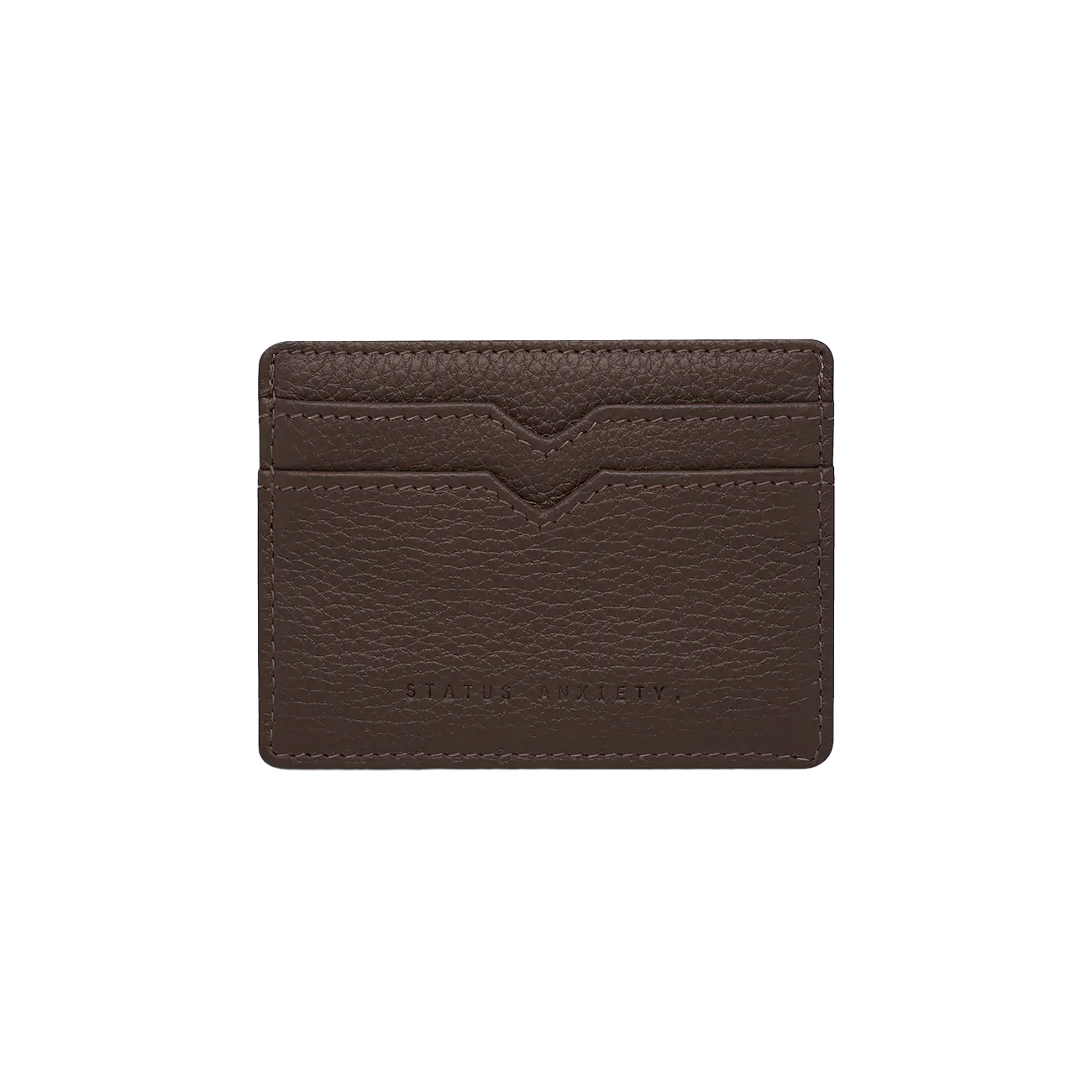 Leather card holder cocoa