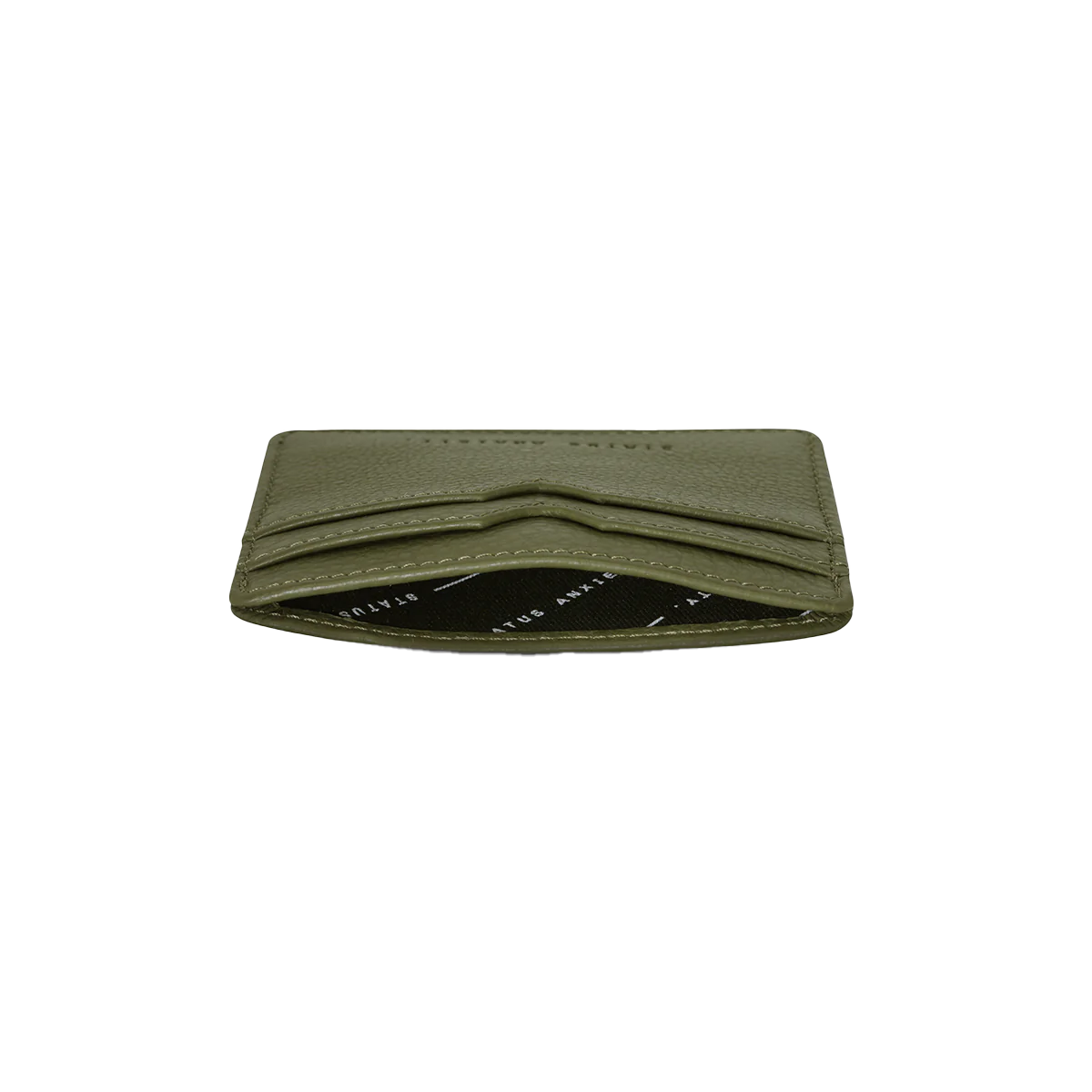 Leather card holder khaki
