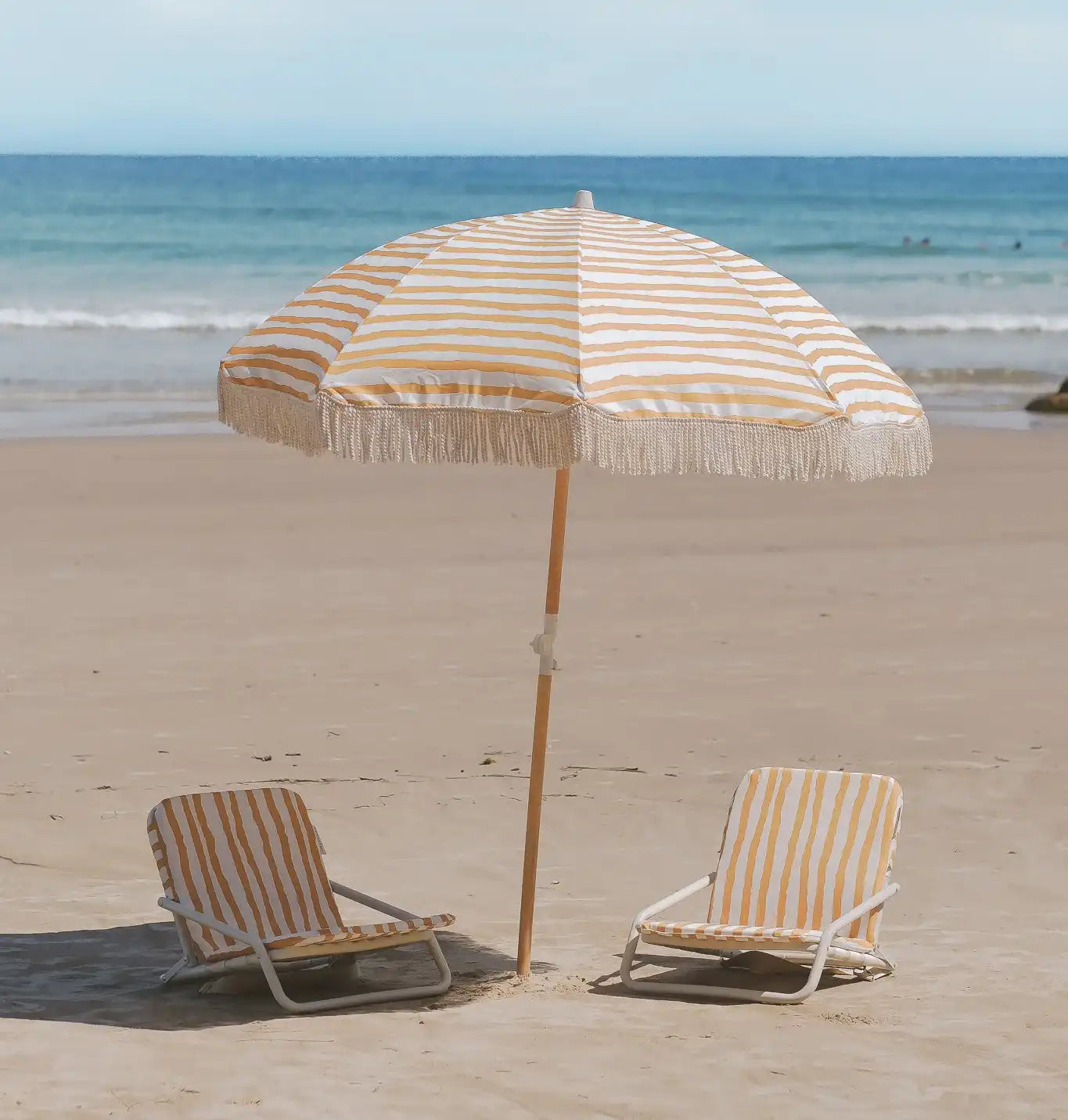 Sun Ray striped beach umbrella