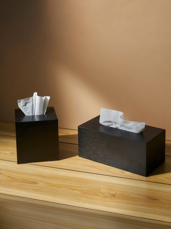 Rectangle tissue box black