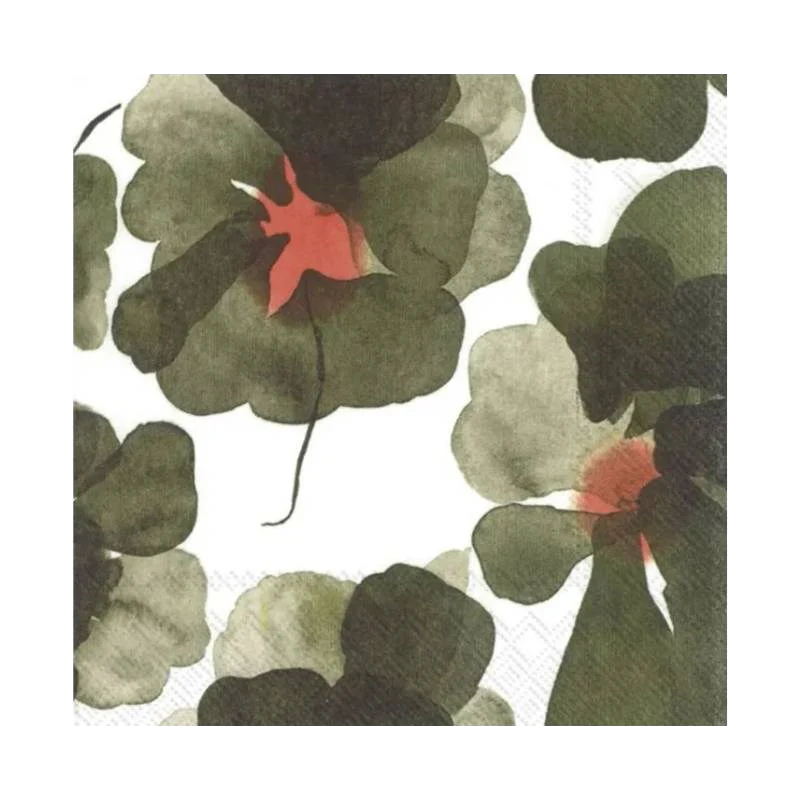 Marimekko paper napkins set of 20 valssi olive