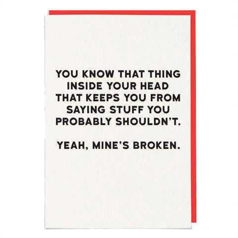 You know that thing card