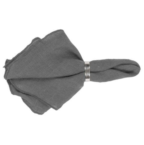 Broste linen napkin grey