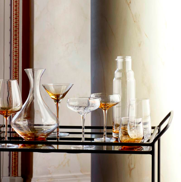 Broste cognac glass smoke grey