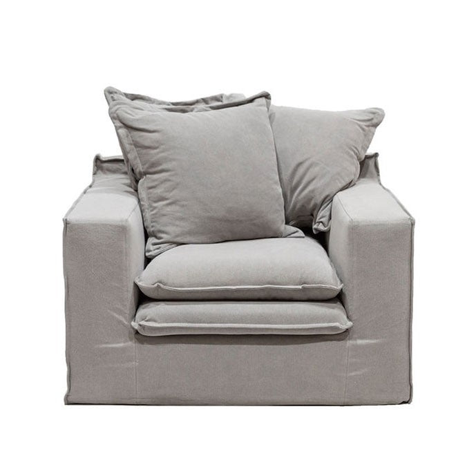 Asher slip cover armchair cement