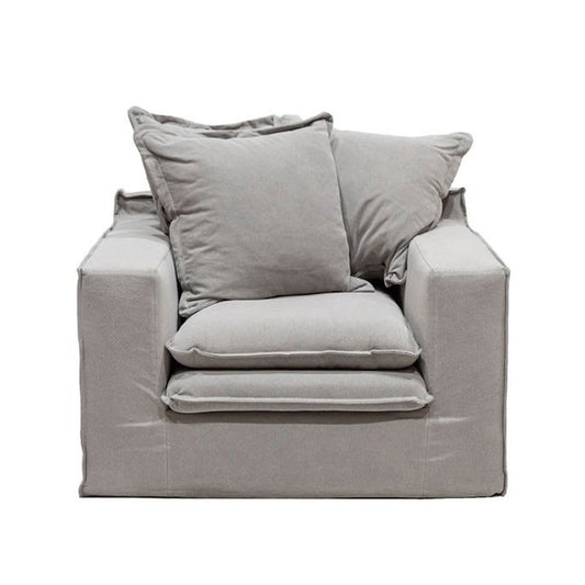 Asher slip cover armchair cement