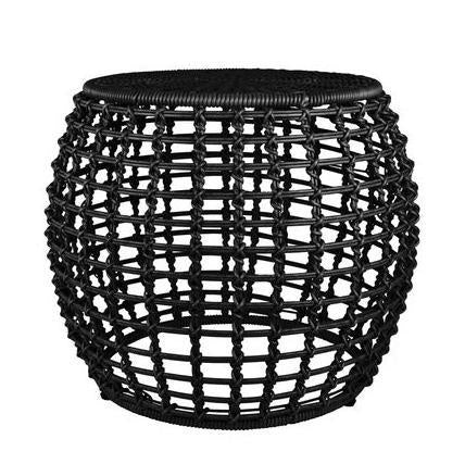 Outdoor Check Side Table Black