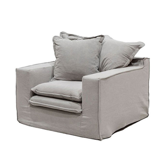 Asher slip cover armchair cement