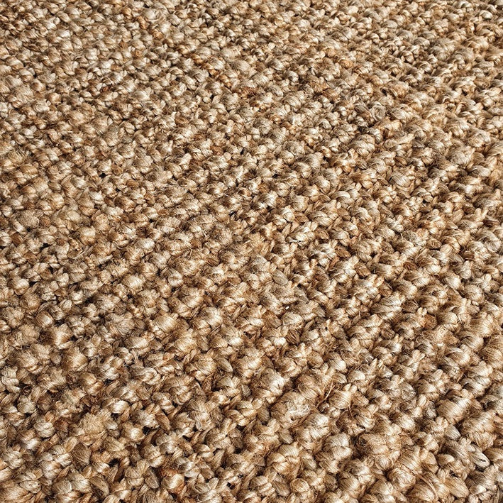 Boucle jute rug natural