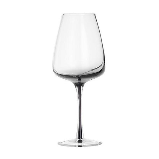 Broste White wine glass smoke grey