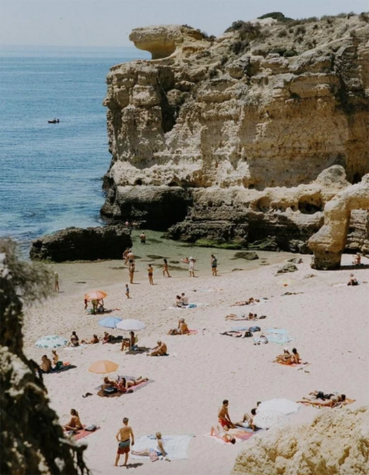 ‘Portugal 35mm’ was taken by NZ photographer Brijana Cato. Brijana took the photo  on a busy summers day in the Algarve, Portugal.  Brijana grew up in a small beach town north of Auckland, and she is hugely inspired by the ocean, coastline and anywhere warm and tropical. She is known for her fashion work with NZ fashion brands, often traveling around NZ and abroad.