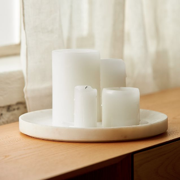 3-wick pillar candle 25cm white