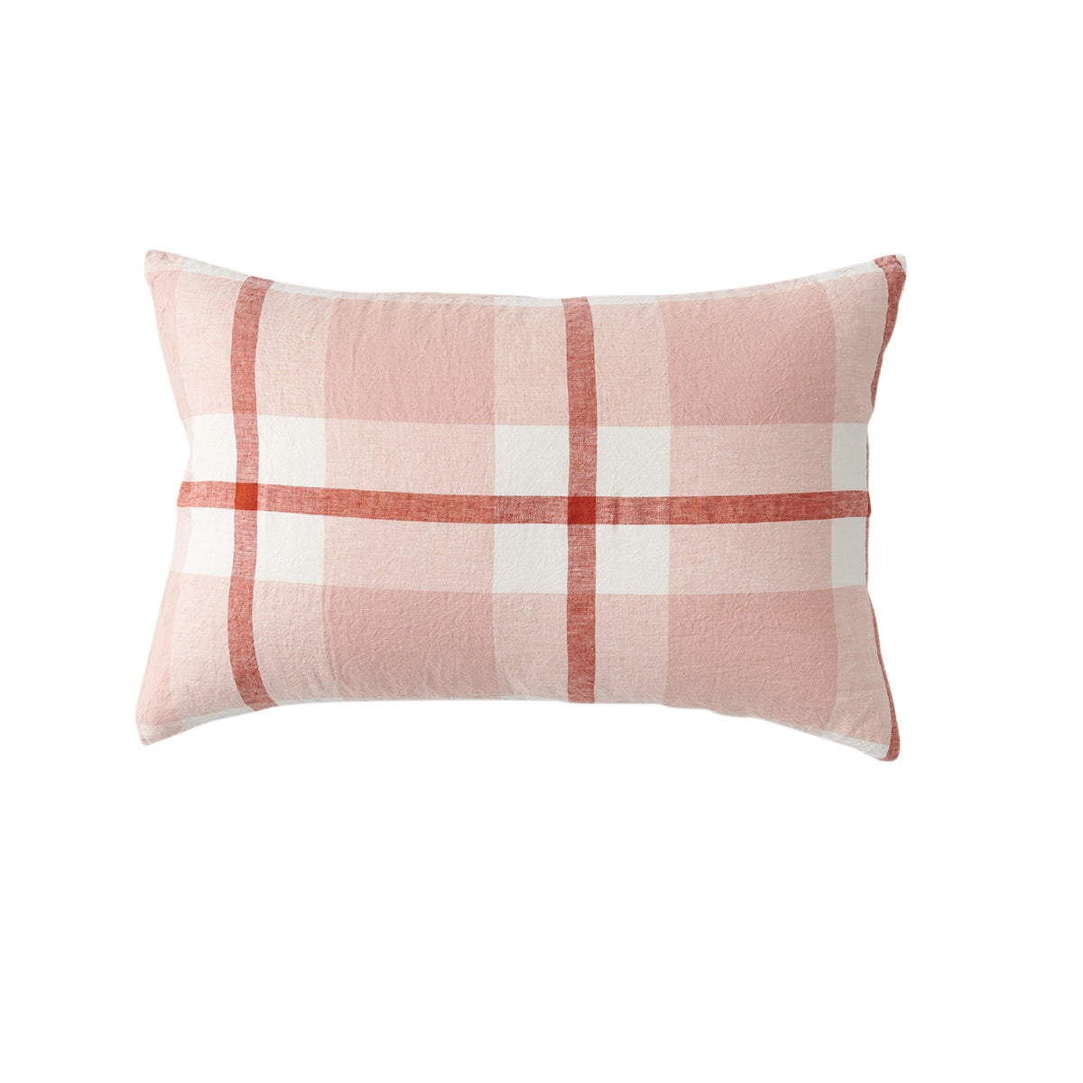SOW floss check linen pillowcase set