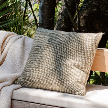 Hutt handwoven wool cushion cover ivy 50cm