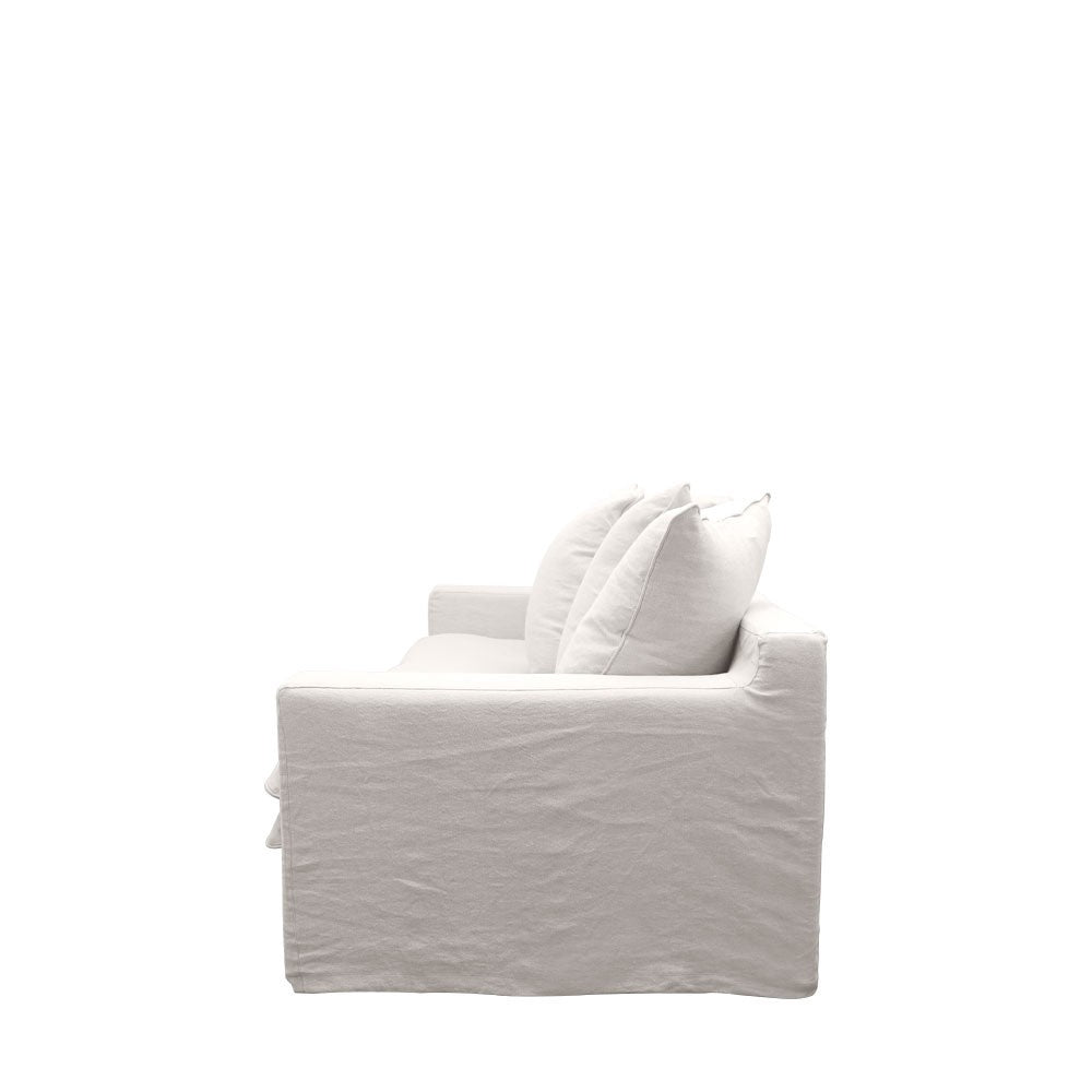 Keely slip cover 3-seater sofa white