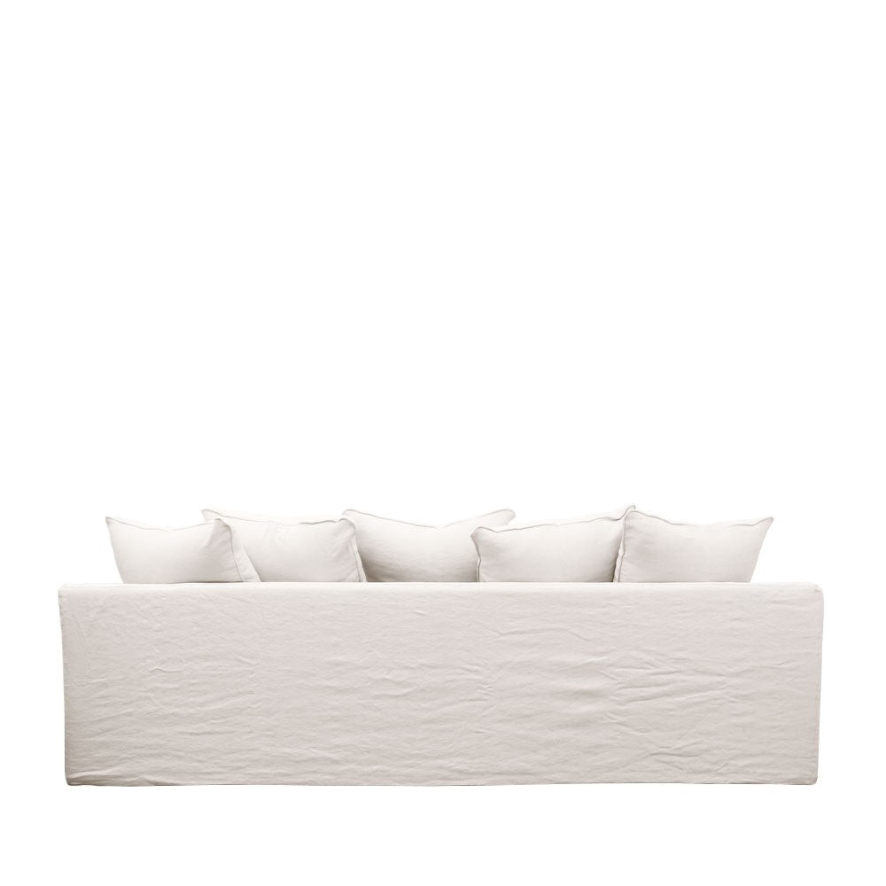 Keely slip cover 3-seater sofa white