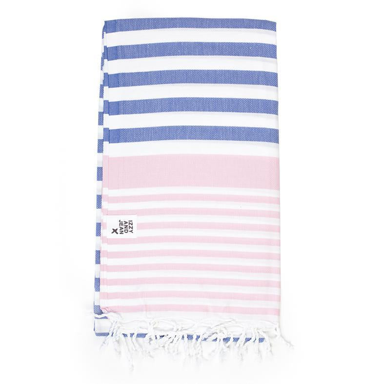 Sofia turkish towel denim & pink