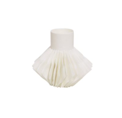 Capiz fine bone china vase white