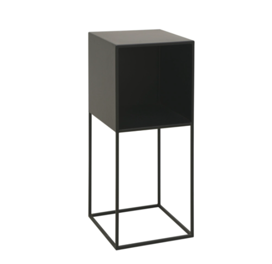 Studio open bedside cabinet black