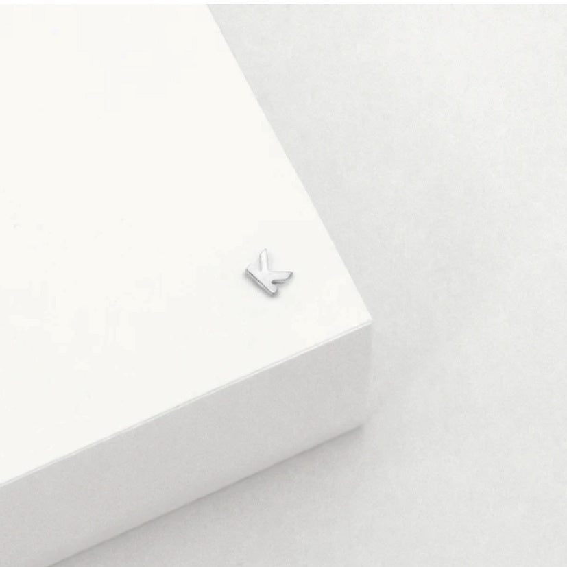 Linda Tahija Letter stud earring sterling silver