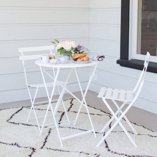 Bistro folding chair white